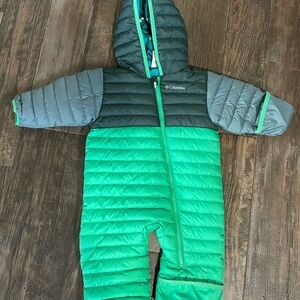 Columbia Two-Tone Green and Gray Infant Snowsuit